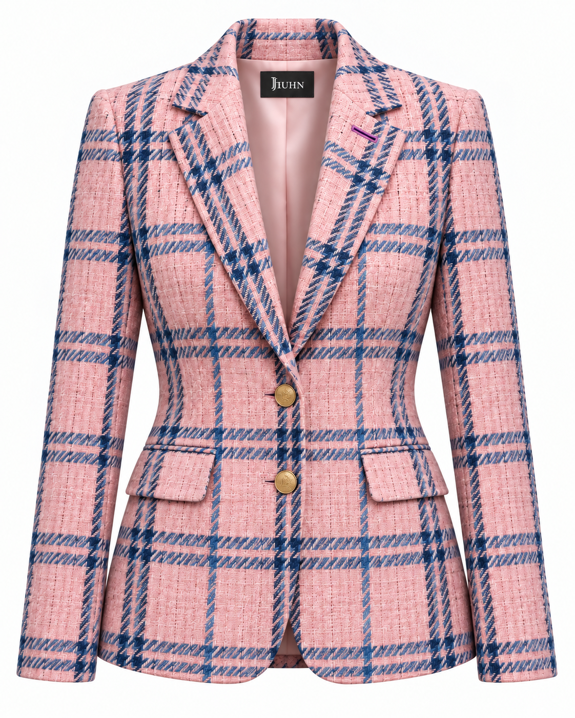 Women's Pink Plaid Blazer – Fall 26
