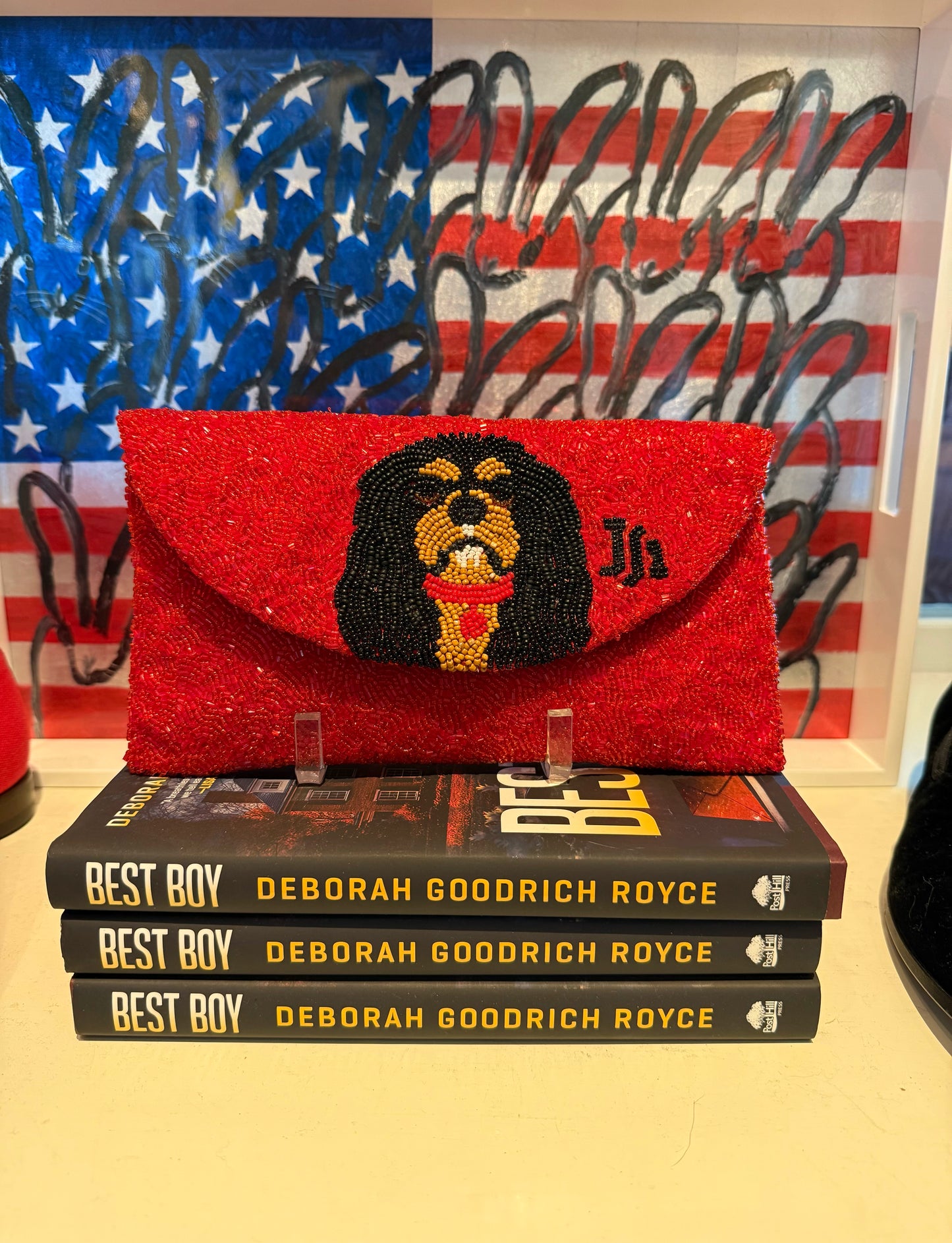 The Lucky Red Beaded Clutch by Jhuhn Exclusive