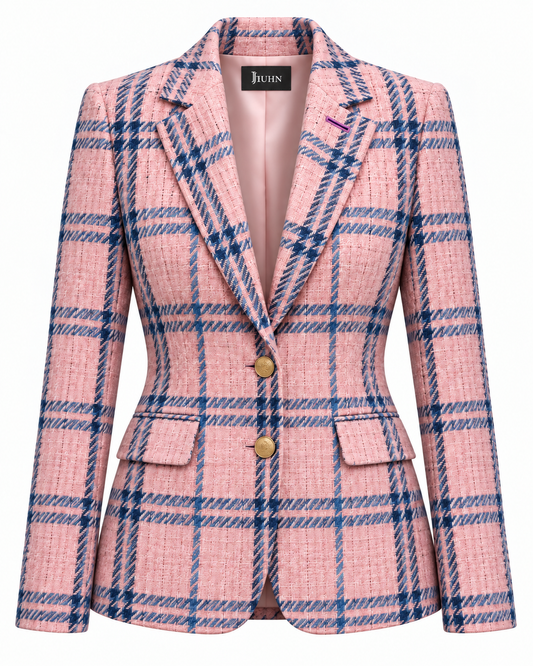 Women's Pink Plaid Blazer – Fall 26