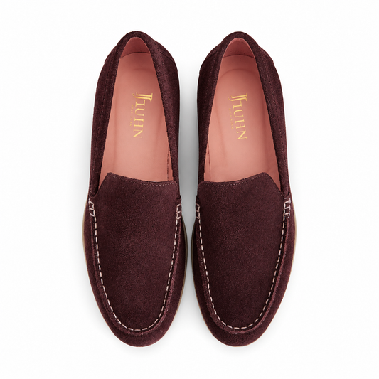 Burgundy Suede Loafer