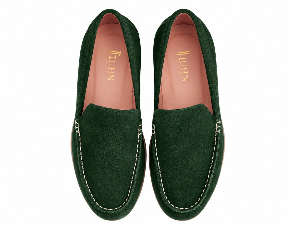Hunter Green Suede Loafers
