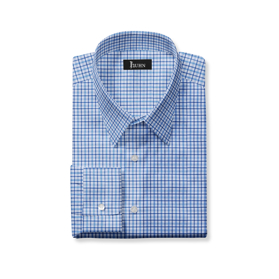 NEW  Plaids Men's Shirt in Little Blue